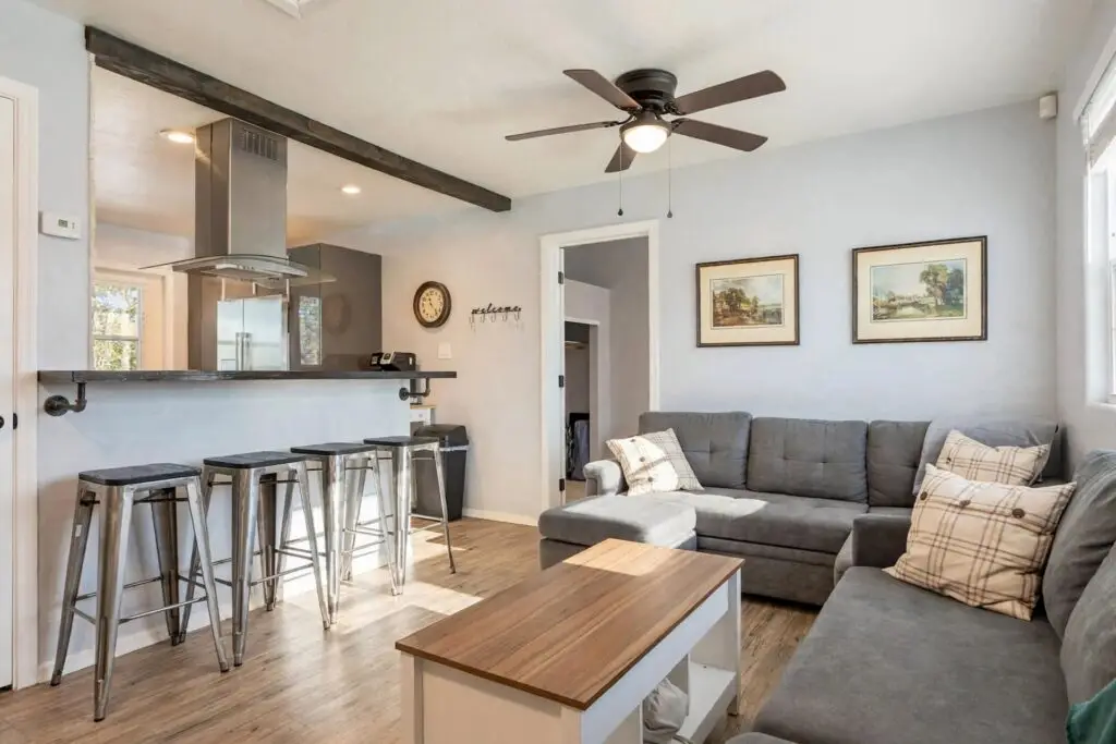 sunlit airbnb interior ai